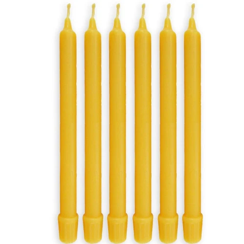 100% Pure Beeswax Candles (Set Of 6) Organic Hand Made - 8" Tall, 3/4" Diameter; Tapers 3 100% Pure Beeswax Candles (Set Of 6) Organic Hand Made - 8" Tall, 3/4" Diameter; Tapers