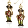 Whimsical Gifts Christmas Nutcracker Charm Earrings | Silver Or Gold Finish | Handmade In USA -Northlight Christmas 1216G ER 2 01654.1663253359.386.513