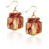 Whimsical Gifts Christmas Present Charm Earrings | Silver Or Gold Finish | Handmade In USA -Northlight Christmas 1283G ER 2 94753.1663253359.386.513