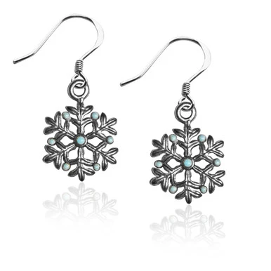 Whimsical Gifts Snowflake Charm Earrings | Silver Or Gold Finish | Handmade In USA 3 Whimsical Gifts Snowflake Charm Earrings | Silver Or Gold Finish | Handmade In USA