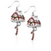 Whimsical Gifts Gingerbread House Charm Earrings | Silver Or Gold Finish | Handmade In USA