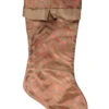 Metallic Brown Zebra Stripe Animal Print Satin Christmas Holiday Stocking -Northlight Christmas 2brownsilkystockwzebraprint112217 89470.1653951242.386.513