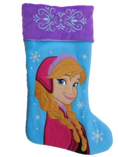 Blue & Purple Disney Frozen Princess Anna Christmas Stocking Holiday Decor 3 Blue & Purple Disney Frozen Princess Anna Christmas Stocking Holiday Decor
