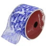 Northlight Blue Winter Wonderland Flying Reindeer Wired Christmas Craft Ribbon 2.5" X 10 Yards