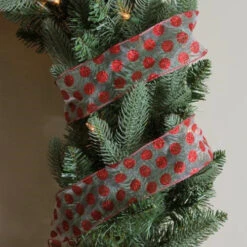 Northlight Silver And Red Glittering Polka Dots Christmas Wired Craft Ribbon 2.5" X 10 Yards -Northlight Christmas 3x1nuequmongnmaeawklonzapqxbnwnp 24353.1588869496