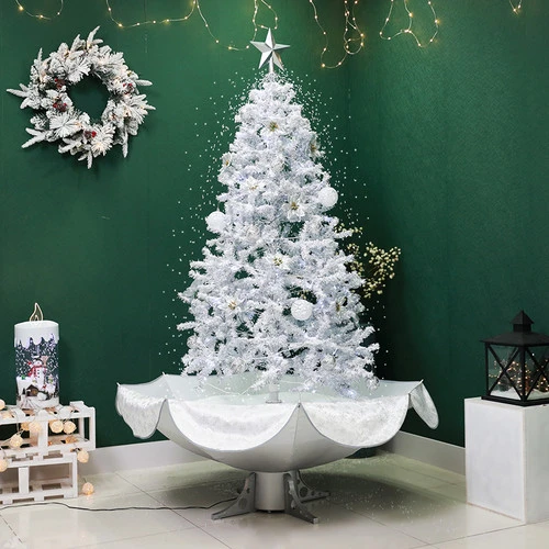 Northlight 6' Lighted Musical Snowing Artificial Tinsel Christmas Tree, White LED Lights 3 Northlight 6' Lighted Musical Snowing Artificial Tinsel Christmas Tree, White LED Lights