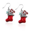 Whimsical Gifts Christmas Stocking Charm Earrings | Silver Or Gold Finish | Handmade In USA -Northlight Christmas 427S ER 2 74336.1663249409.386.513