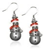 Whimsical Gifts Snowman Charm Earrings | Silver Or Gold Finish | Handmade In USA -Northlight Christmas 431S ER 2 85118.1663249409.386.513
