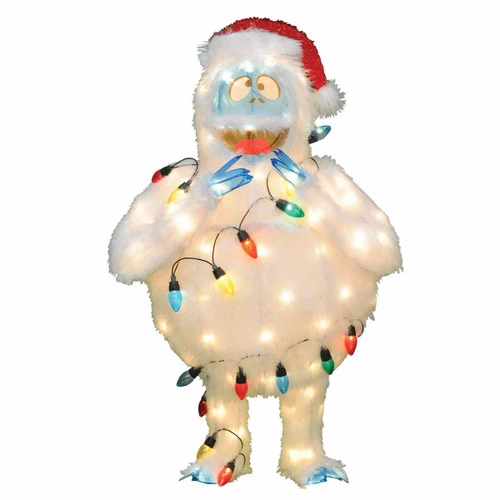Pre-Lit Bumble Christmas Outdoor Decoration - 49" - Multi Lights 3 Pre-Lit Bumble Christmas Outdoor Decoration - 49" - Multi Lights