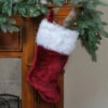 Northlight Traditional Christmas Stocking With Cuff - 20" - Burgundy And White -Northlight Christmas 5njvprxubdzhvqal8jsdjwu4t3zlkzjn 70326.1712693319