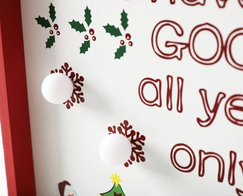 BRUBAKER Christmas Countdown Calendar - Wooden Board With Calendar Sheets - White With 6 LED Lights - 11 X 1.57 X 14 Inches 8 BRUBAKER Christmas Countdown Calendar - Wooden Board With Calendar Sheets - White With 6 LED Lights - 11 X 1.57 X 14 Inches - Image 6