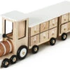BRUBAKER Reusable Wooden Advent Calendar To Fill - White Locomotive With 24 Doors - DIY Christmas Calendar 18.11 X 3.74 X 4.21 Inches -Northlight Christmas AdventCalendar PETZ171394 4251219616728.3000.000 68802.1633721499