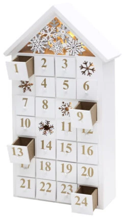 BRUBAKER Reusable Wooden Advent Calendar To Fill - White Snow House With LED Lighting - DIY Christmas Calendar 9.57 X 17.72 X 3.15 Inches 10 BRUBAKER Reusable Wooden Advent Calendar To Fill - White Snow House With LED Lighting - DIY Christmas Calendar 9.57 X 17.72 X 3.15 Inches -Northlight Christmas AdventCalendar PETZ171440 4251219616650.3000.002 74034.1633722395