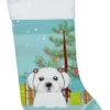 Christmas Tree And Maltese Christmas Stocking BB1580CS -Northlight Christmas BB1580CS 05709.1640546371