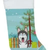 Christmas Tree And Alaskan Malamute Christmas Stocking BB1590CS