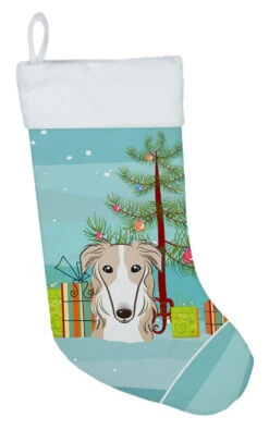 Christmas Tree And Borzoi Christmas Stocking BB1600CS