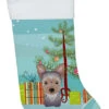 Christmas Tree And Yorkie Puppy Christmas Stocking BB1604CS -Northlight Christmas BB1604CS 28242.1640544252