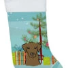 Christmas Tree And Chocolate Labrador Christmas Stocking BB1606CS 2 Christmas Tree And Chocolate Labrador Christmas Stocking BB1606CS -Northlight Christmas BB1606CS 14301.1640537580