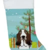 Christmas Tree And Basset Hound Christmas Stocking BB1615CS