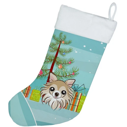 Christmas Tree And Chihuahua Christmas Stocking BB1623CS 4 Christmas Tree And Chihuahua Christmas Stocking BB1623CS - Image 2