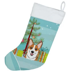 Christmas Tree And Red Corgi Christmas Stocking BB1626CS -Northlight Christmas BB1626CS2 96837.1602682223