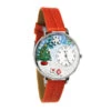 Whimsical Gifts Christmas Tree 3D Watch | Gold Or Silver Finish Large Or Small | Unique Fun Novelty | Handmade In USA | Red Leather Watch Band -Northlight Christmas U 1220002 2 44057.1663251535.386.513