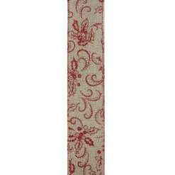 Northlight Red And Beige Christmas Wired Craft Ribbon 2.5" X 10 Yards 6 Northlight Red And Beige Christmas Wired Craft Ribbon 2.5" X 10 Yards -Northlight Christmas aeaat8qyty4by2vjtrgo4rbfjfh9ntfi 31993.1588869815