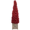 50" Red Berry Cone Potted Christmas Topiary -Northlight Christmas allstate zbp078 re 1new 41416.1660066537