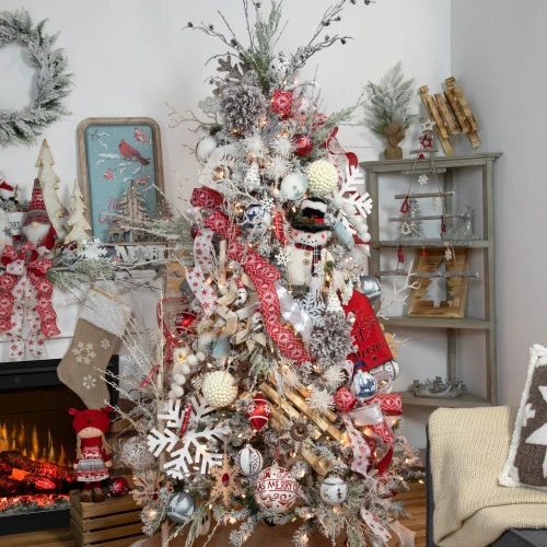 Northlight 20.5" Beige And Ivory Snowflake Embroidered Christmas Stocking 4 Northlight 20.5" Beige And Ivory Snowflake Embroidered Christmas Stocking - Image 2