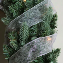 Northlight Silver Shimmering Swirl Christmas Wired Craft Ribbon 2.5" X 10 Yards 7 Northlight Silver Shimmering Swirl Christmas Wired Craft Ribbon 2.5" X 10 Yards -Northlight Christmas cackrz0xlwce6vxvi2zm6cudbrilv5z4 58436.1664726380