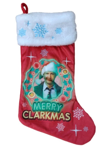 Christmas Vacation Red & White Merry Clarkmas Griswold Holiday Stocking 3 Christmas Vacation Red & White Merry Clarkmas Griswold Holiday Stocking