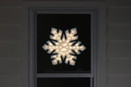 Northlight Lighted Snowflake Window Silhouette Christmas Decoration - 20" - Clear Lights 4 Northlight Lighted Snowflake Window Silhouette Christmas Decoration - 20" - Clear Lights - Image 2