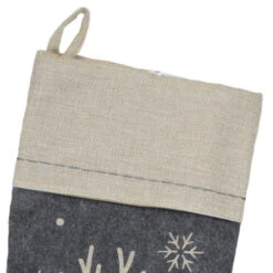 Northlight 20" Burlap Christmas Stocking With Gray Felt Animal Stencil Design And Burlap Cuff 7 Northlight 20" Burlap Christmas Stocking With Gray Felt Animal Stencil Design And Burlap Cuff -Northlight Christmas dyno1198142 2 32420.1636632920