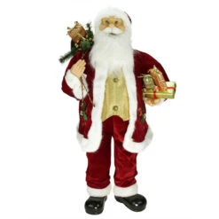 Northlight Holly Berry Santa Claus With Presents Christmas Figure - 36"