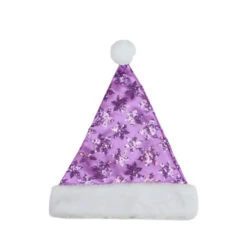 Northlight 21" Purple And White Sequin Snowflake Christmas Santa Hat Costume Accessory - Medium