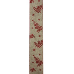 Northlight Red And Beige Christmas Tree Wired Craft Ribbon 2.5" X 10 Yards 6 Northlight Red And Beige Christmas Tree Wired Craft Ribbon 2.5" X 10 Yards -Northlight Christmas ekdpnqn1rulizamvvpj48ltjv7rt9xu2 71270.1588870131