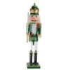 Northlight 24" Green And Gold Christmas Nutcracker King With Sword