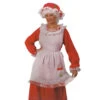 Fun World Red And White Plush Velour Mrs. Santa Claus Women Adult Christmas Costume - One Size