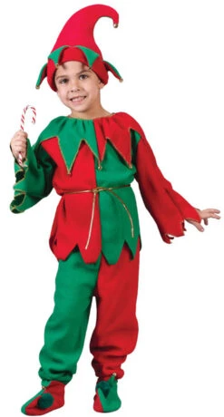 Fun World Red And Green Elf Plush Unisex Child Christmas Costume - Large