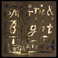 Northlight 12" Lighted Wooden "Merry Bright" Christmas Wall Decoration -Northlight Christmas gerson 2353500b 2 84813.1588405821