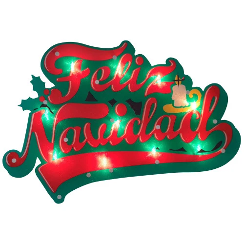 Northlight 18" Lighted 'Feliz Navidad' Christmas Window Silhouette 3 Northlight 18" Lighted 'Feliz Navidad' Christmas Window Silhouette