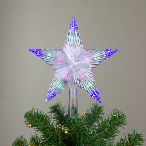 9.5" Lighted Color Changing 5 Point Star Tree Topper - White And Blue LED Lights 7 9.5" Lighted Color Changing 5 Point Star Tree Topper - White And Blue LED Lights - Image 5