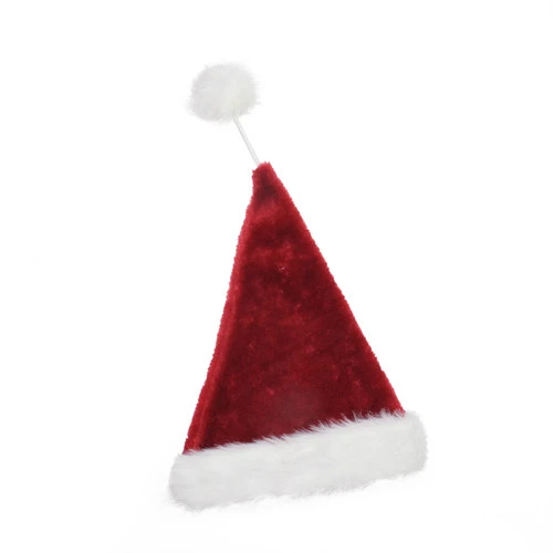 Red And White Pom Pom Santa Unisex Adult Christmas Hat Costume Accessory - One Size 3 Red And White Pom Pom Santa Unisex Adult Christmas Hat Costume Accessory - One Size