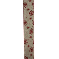 Northlight Red And Beige Snowflake Wired Christmas Craft Ribbon 2.5" X 10 Yards 6 Northlight Red And Beige Snowflake Wired Christmas Craft Ribbon 2.5" X 10 Yards -Northlight Christmas kogh1vi2slefvflc2nl0ukqcujh3kdu8 33119.1588869747
