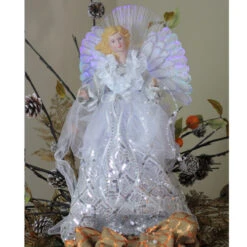 Northlight 16" White And Silver Lighted Angel Sequined Gown Christmas Tree Topper -Northlight Christmas kohkbnlmcxd42gs4ygyitwv2cfcvyosy 24950.1588402817