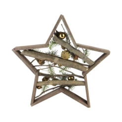 Northlight Wood Framed Star With Mixed Branches And Bells Table Or Wall Decoration - 15.25" -Northlight Christmas mdrohuoadyqvbpxt0duohti0uyttyxat 09143.1588870079