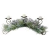 Northlight 30" Green Frosted Pine Needle And Pine Cone Christmas Candle Holder -Northlight Christmas melrose 69409 98870.1588396902