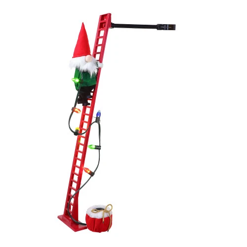 Mr. Christmas Animated And Musical Climbing Gnome With Light Strand Decoration 3 Mr. Christmas Animated And Musical Climbing Gnome With Light Strand Decoration