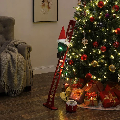 Mr. Christmas Animated And Musical Climbing Gnome With Light Strand Decoration 5 Mr. Christmas Animated And Musical Climbing Gnome With Light Strand Decoration - Image 3