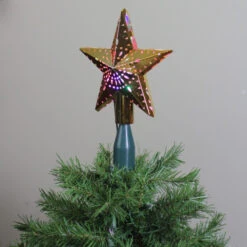 Northlight 11.5" Lighted Gold Kaleidoscope Christmas Tree Topper - Multicolor LED Lights -Northlight Christmas mrchristmas 69804 3 63410.1665432997